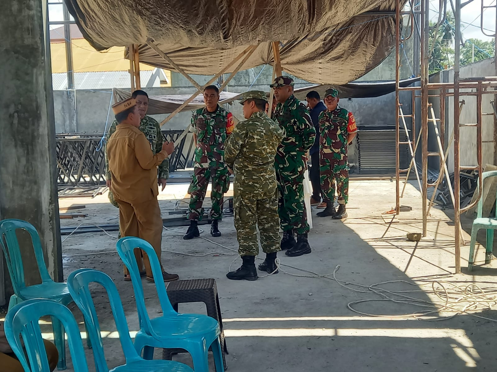 Dandim 1315 Kabupaten Gorontalo Kawal Peninjauan Inspektorat Jenderal Mabes TNI Di KDKMP Luwoo Dan Tenggela Telaga